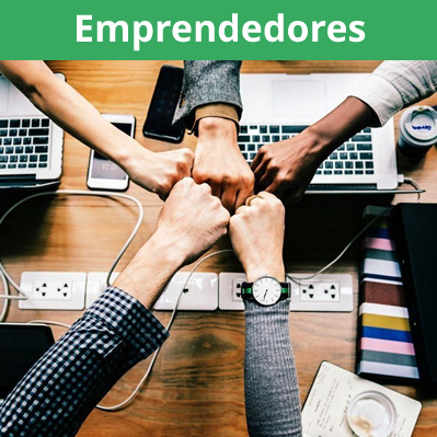Emprendedores trabajando